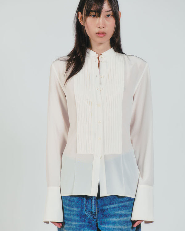 PD SILK TUXEDO BLOUSE -  LAST 2