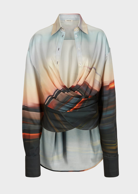 SILK WRAP SHIRT – LAST ONE