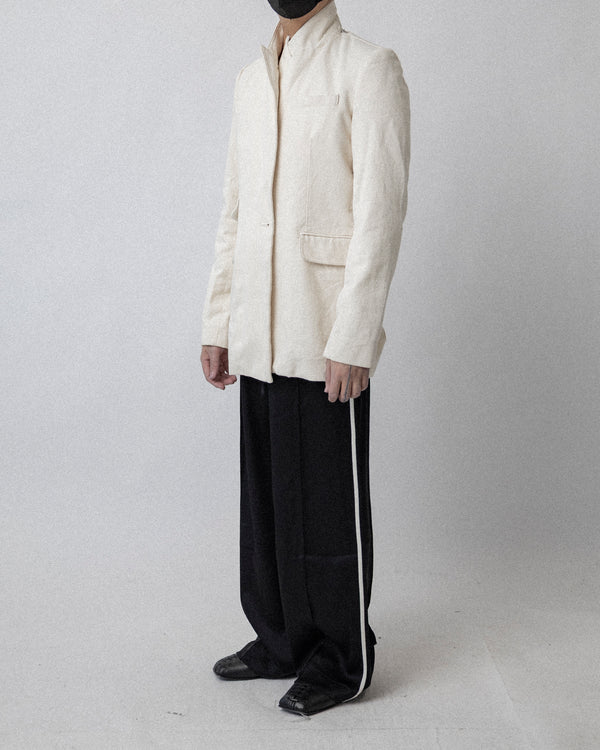 Back Zip Blazer Denim White CS17 No.2