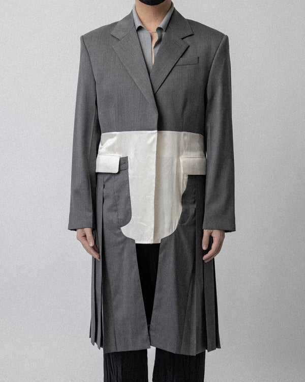 College Coat Wool Gray - Cross shoulder 20''