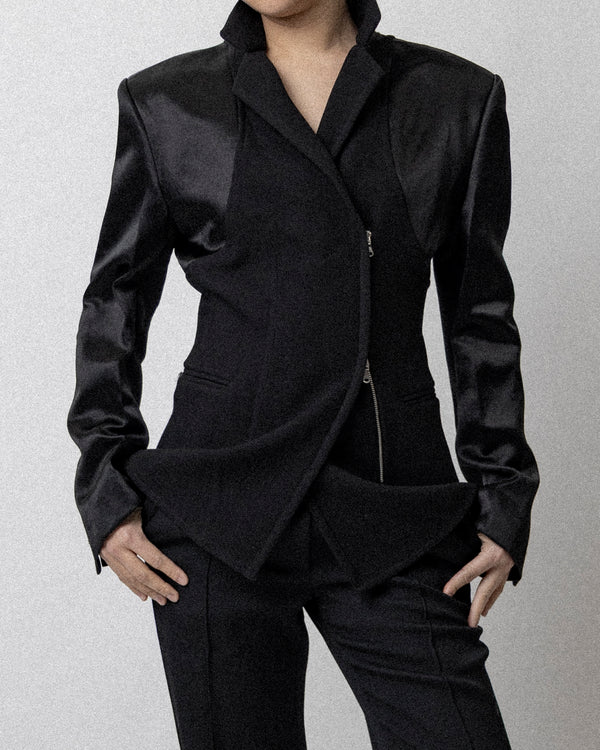 Collage Blazer Black - Cross Shoulder 19''