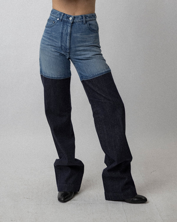 Combo Jean Raw Denim Mid-Blue Waist 29''