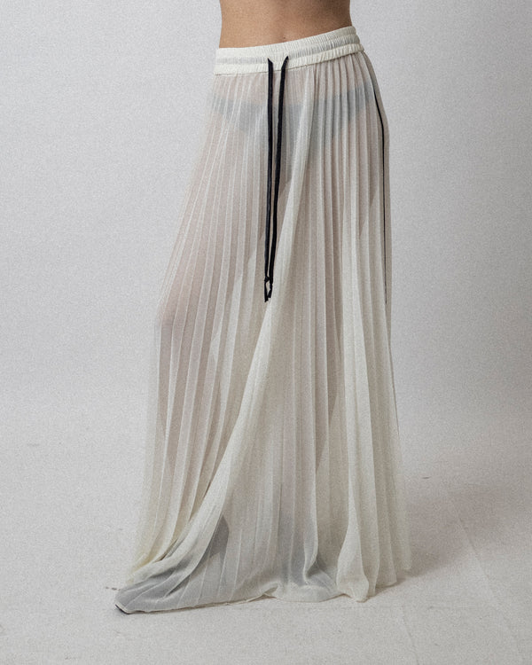 Pleated Skirt PJ Pants White W31-36