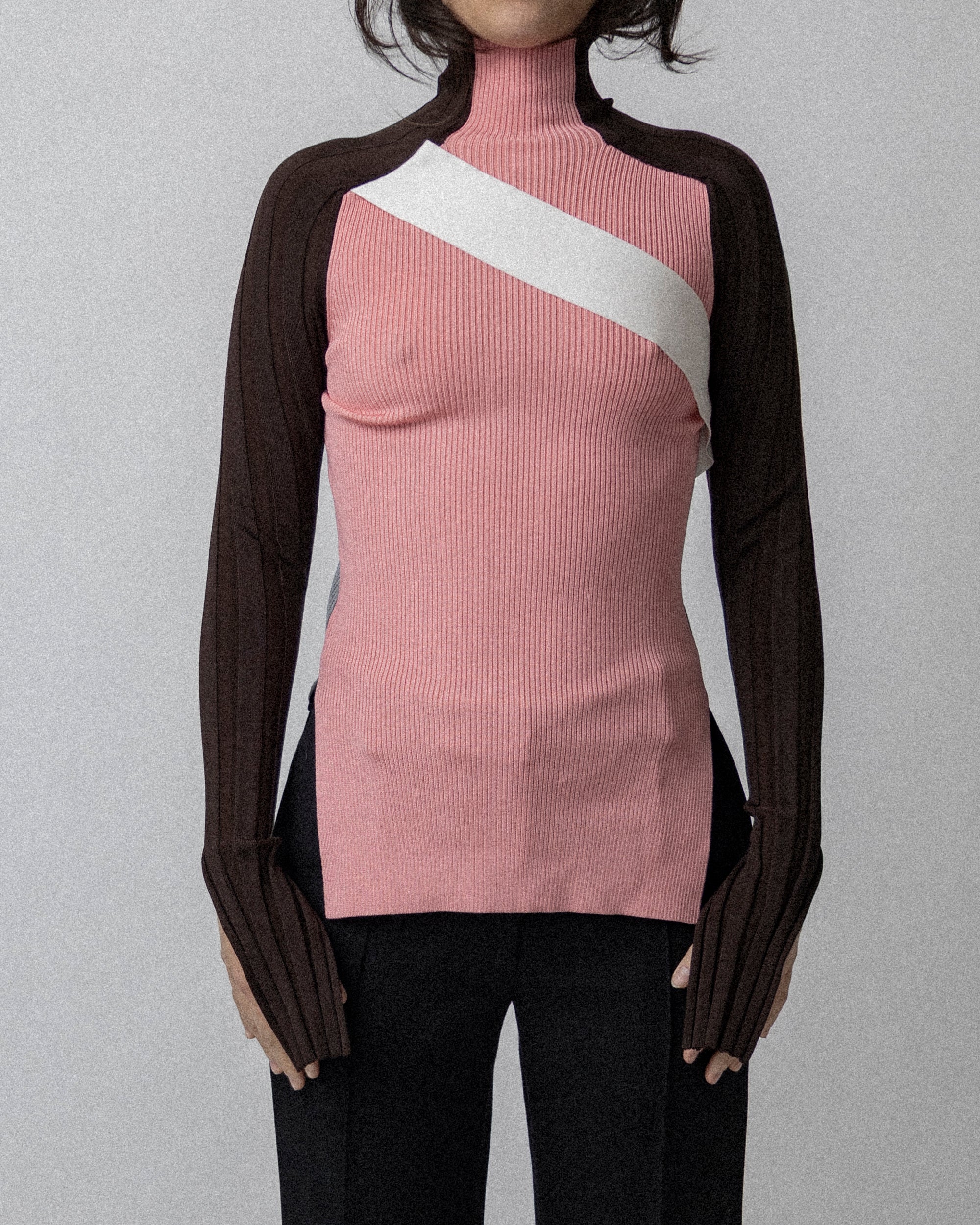 Seat Belt Knit Pink / Brown S