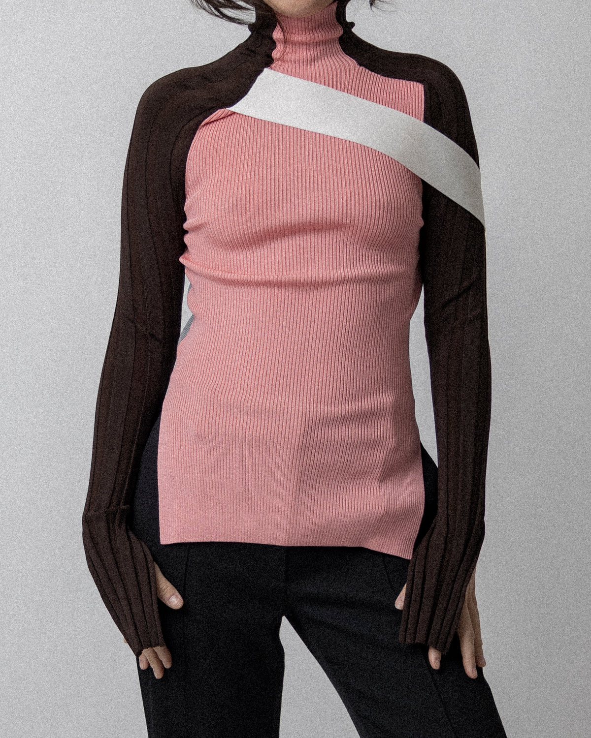 Seat Belt Knit Pink / Brown S