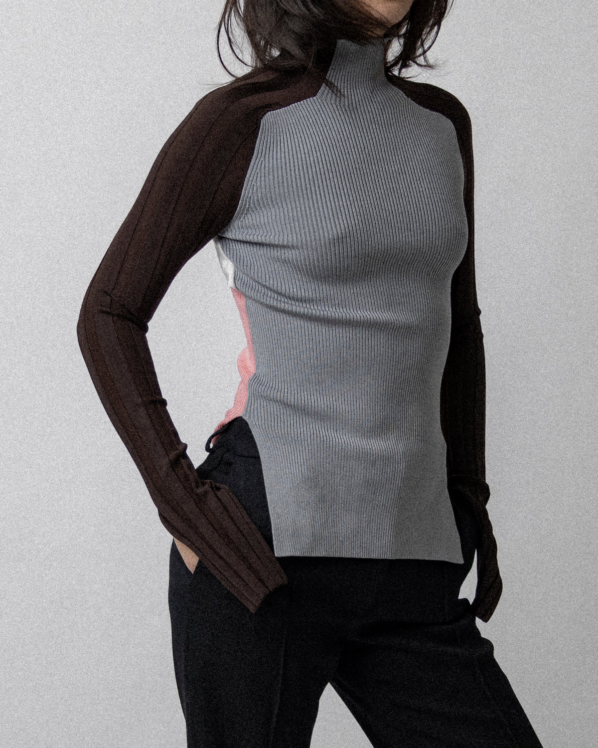 Seat Belt Knit Pink / Brown S
