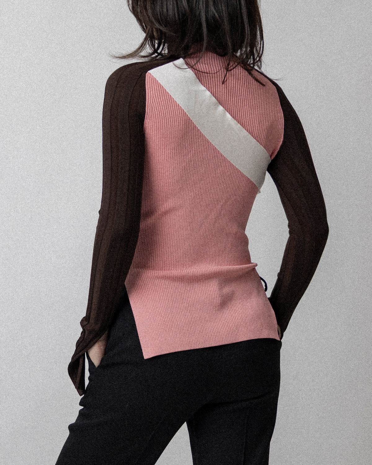 Seat Belt Knit Pink / Brown S