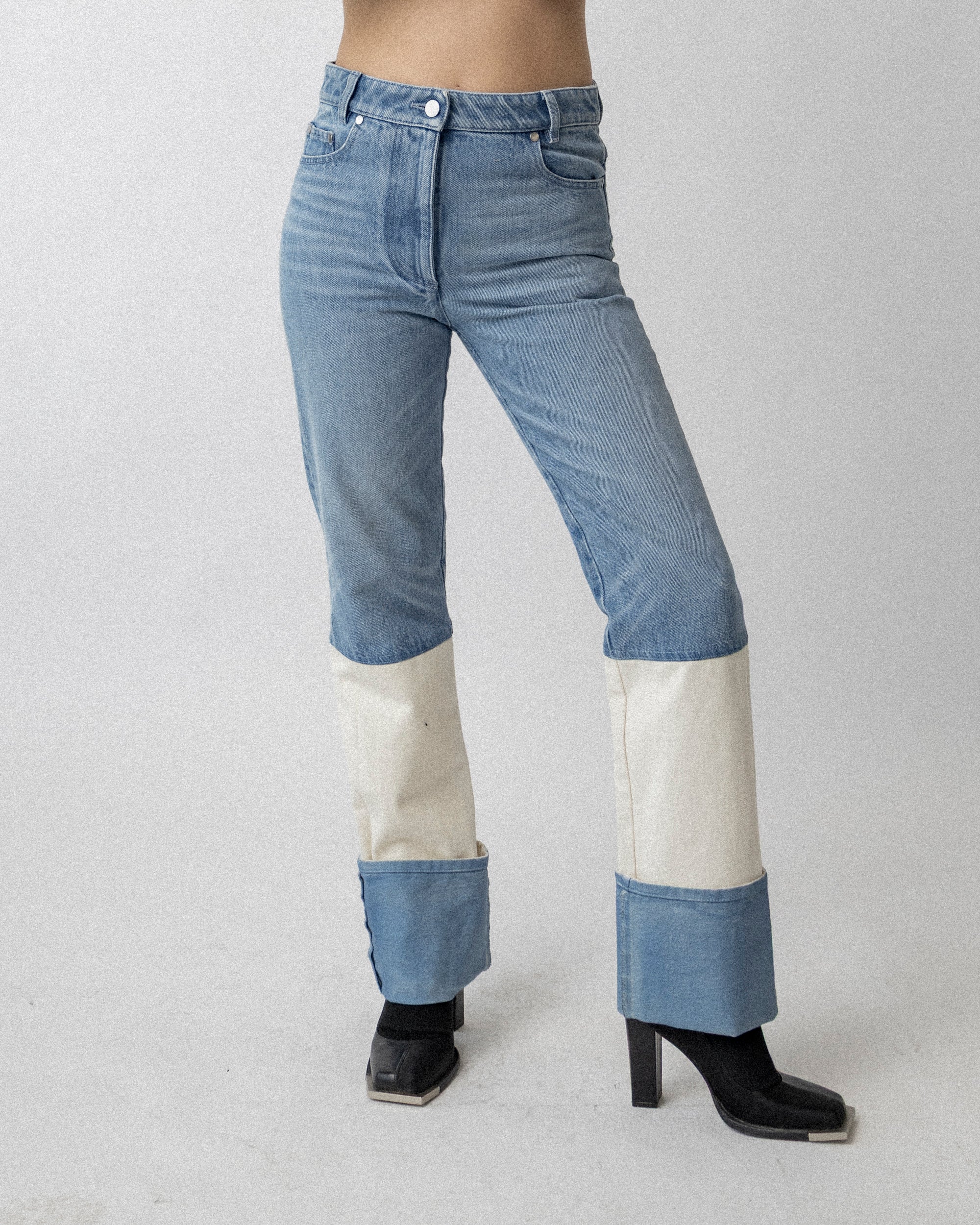 Stripe Jean Combo Light-Blue / White Was it 31.5'' S