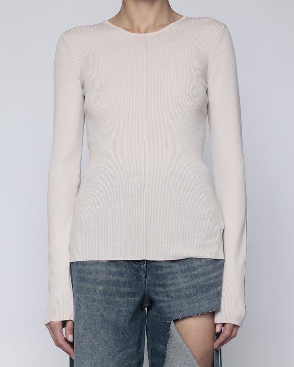 PD LONG SLEEVE RIB KNIT TOP - LAST ONE